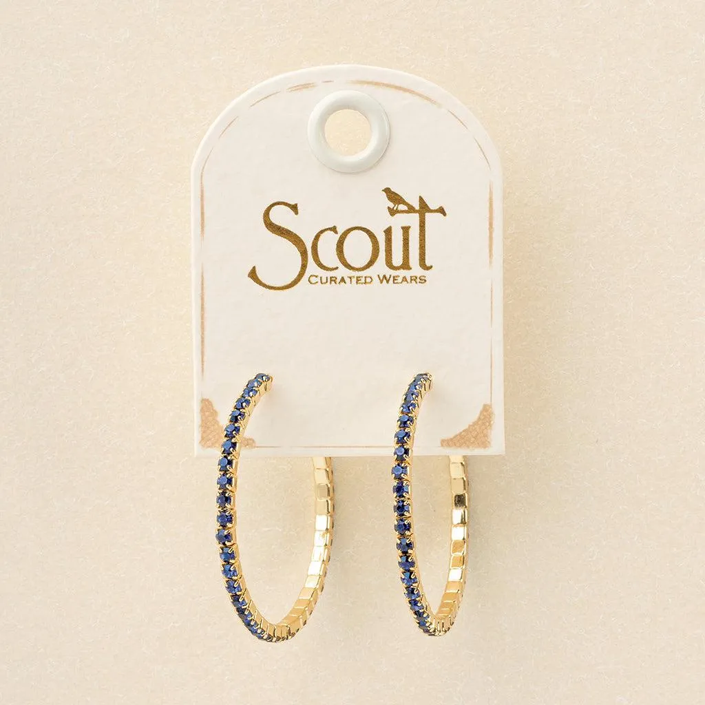 Scout Curated Wears Sparkle & Shine Small Rhinestone Hoop Earrings