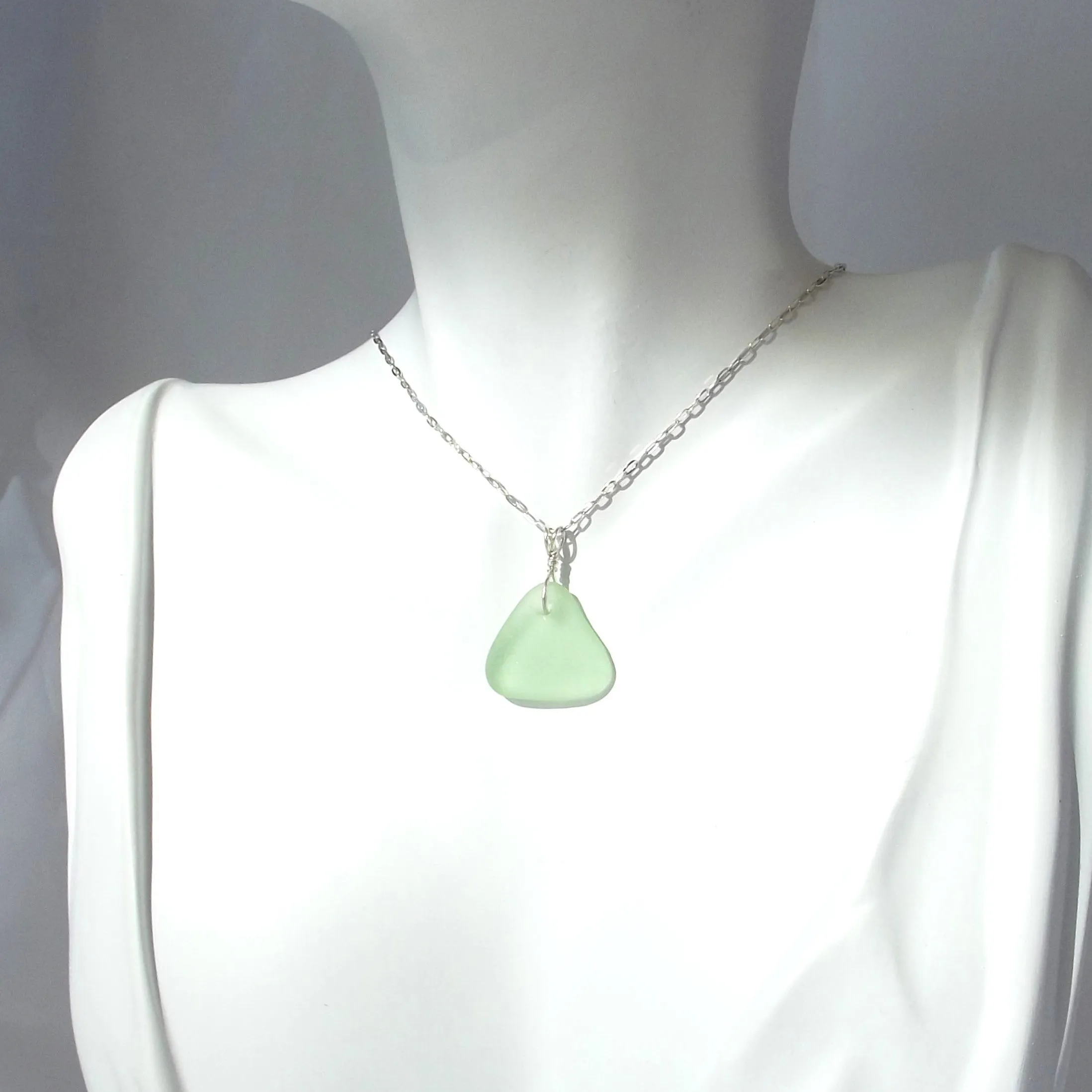 Seafoam Seaglass Necklace