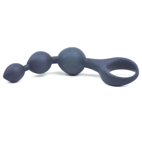 Silicone Anal Triball Beaded Butt Plug | Black