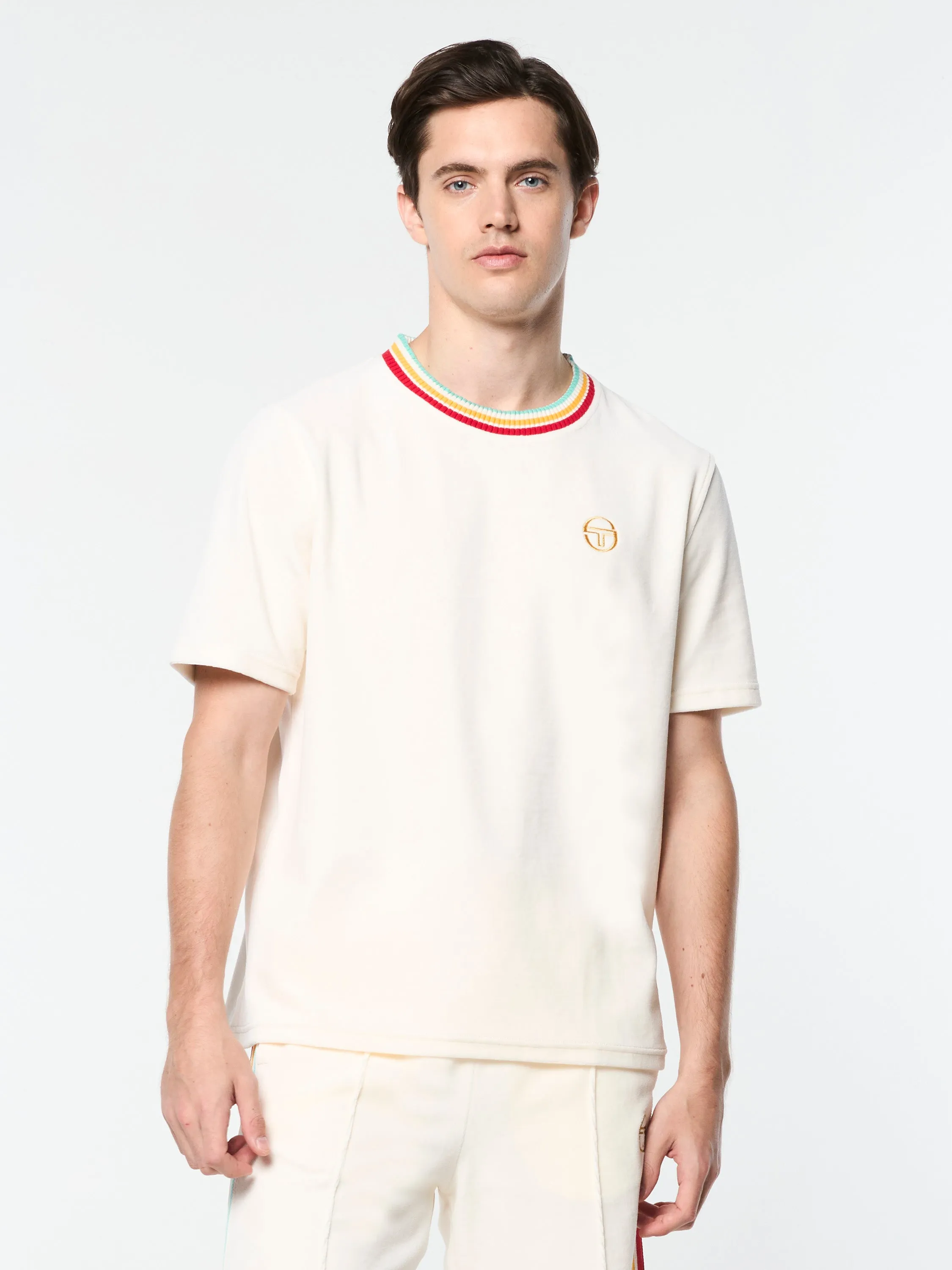 Slice T-Shirt- Gardenia/ Gold