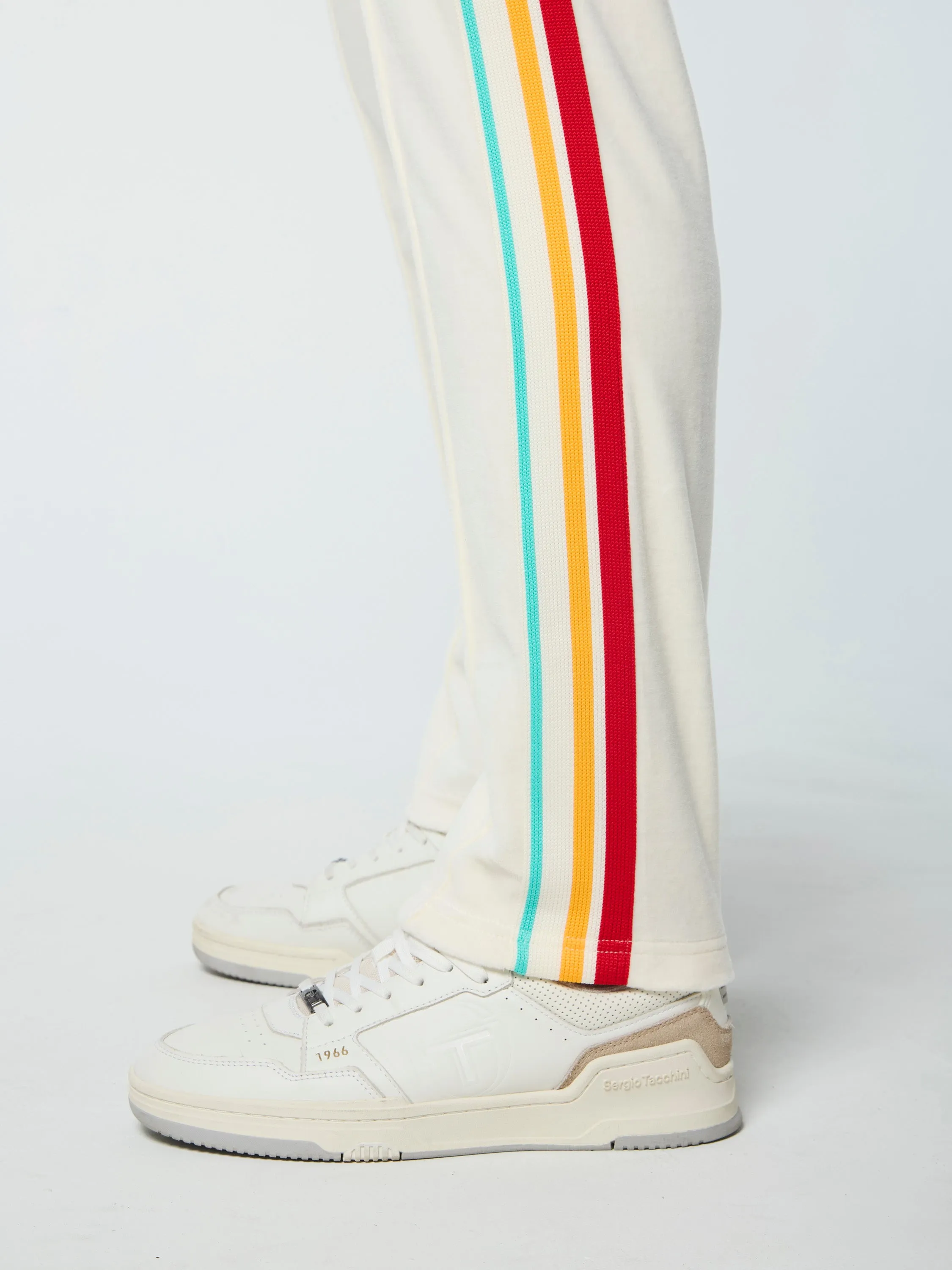 Slice Track Pant- Gardenia/ Gold