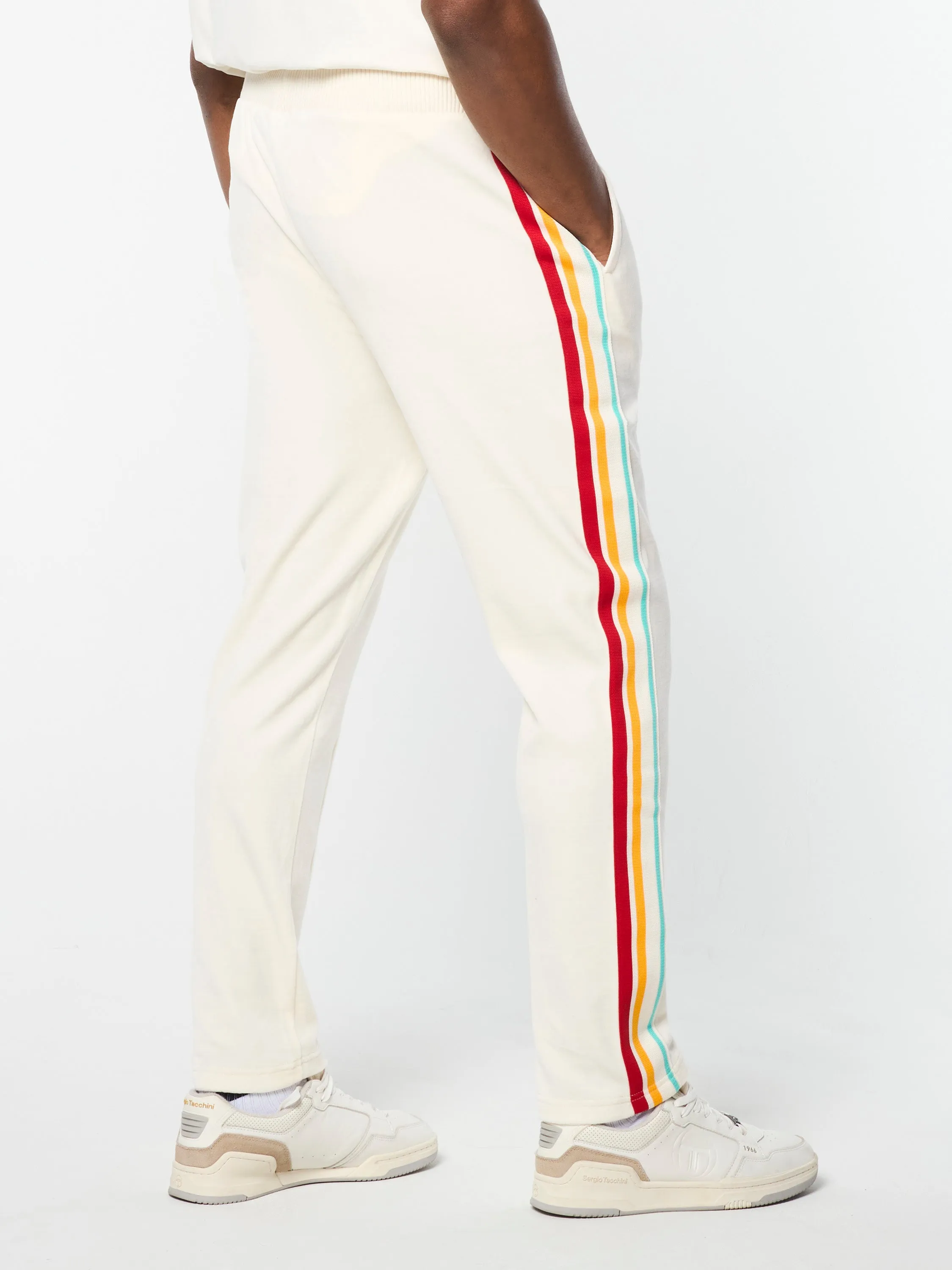 Slice Track Pant- Gardenia/ Gold