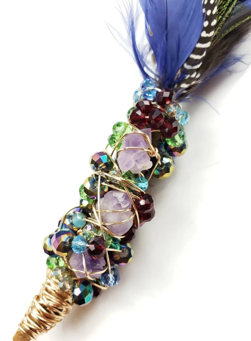 Smudge Feather Wand Sage Kit