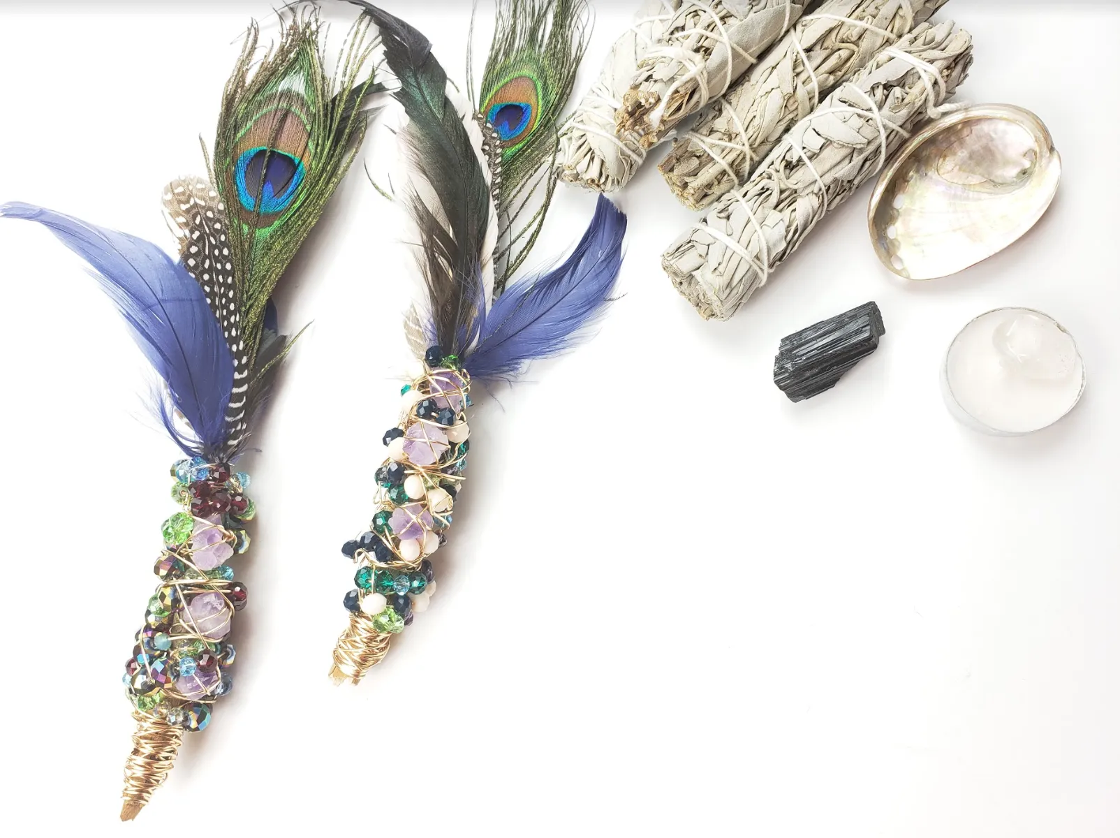 Smudge Feather Wand Sage Kit