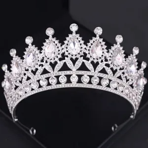 Sparkling Rhinestone Crown – Elegant Princess Tiara for Weddings, Pageants, Birthdays & Bridal Glamour