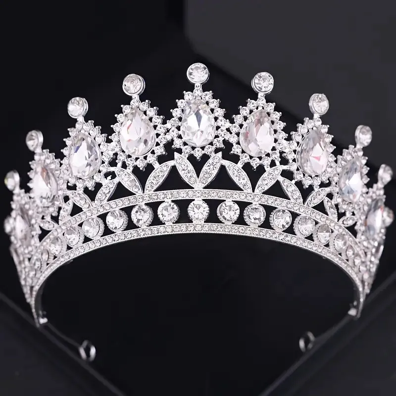Sparkling Rhinestone Crown – Elegant Princess Tiara for Weddings, Pageants, Birthdays & Bridal Glamour
