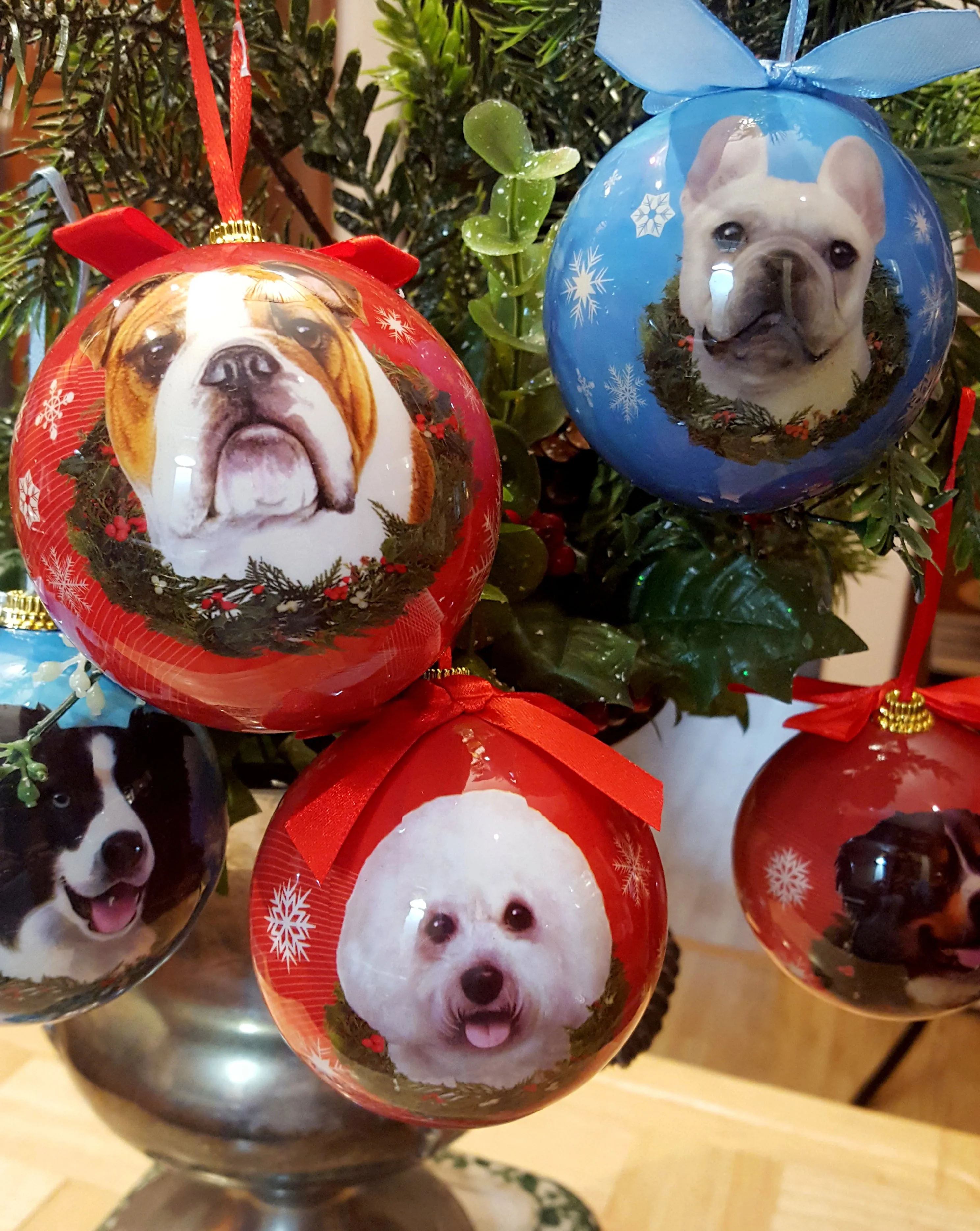 Springer Spaniel Dog Snowflake Christmas Ornament Shatter Proof Ball - 3"