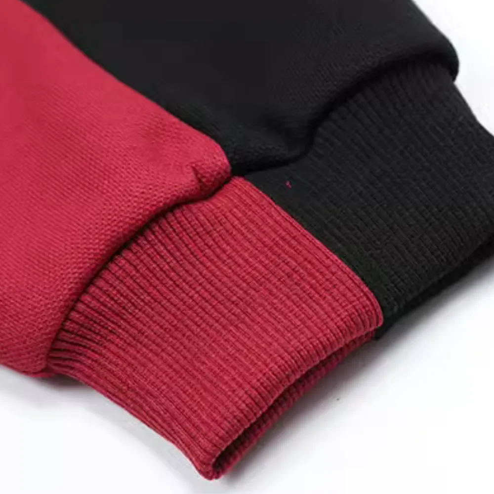 Street Color Contrast Embroidered Sweatshirt