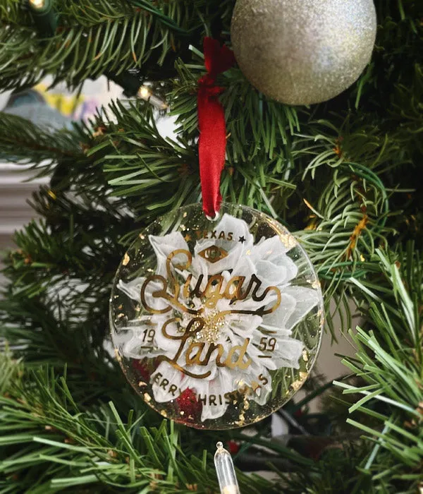 Sugar Land Christmas Ornament - White