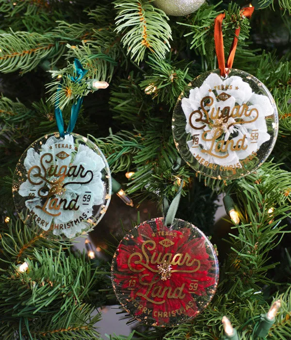 Sugar Land Christmas Ornament - White