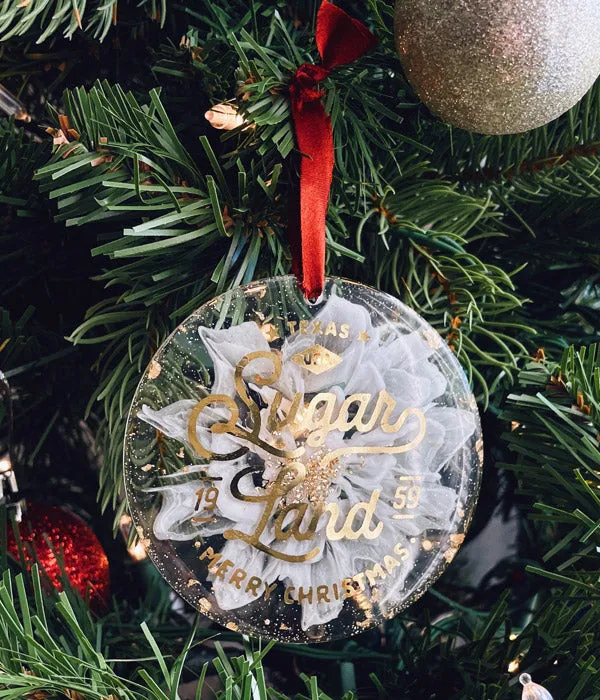 Sugar Land Christmas Ornament - White