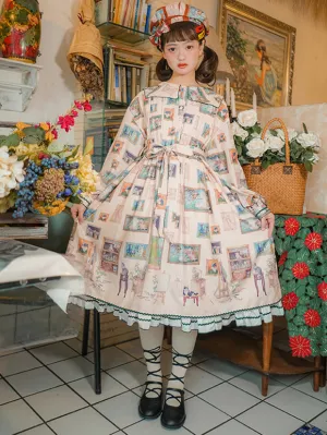 Sweet Lolita Dress Chiffon Long Sleeves Sweet Dress Lolita Dress