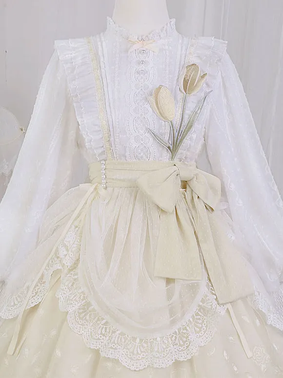 Sweet Lolita Dress Polyester Long Sleeves Dress Sweet Lolita Dress