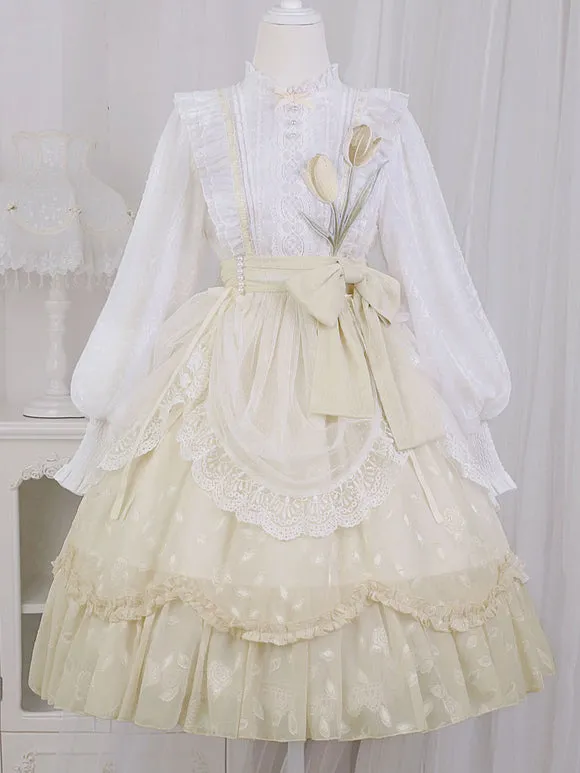 Sweet Lolita Dress Polyester Long Sleeves Dress Sweet Lolita Dress