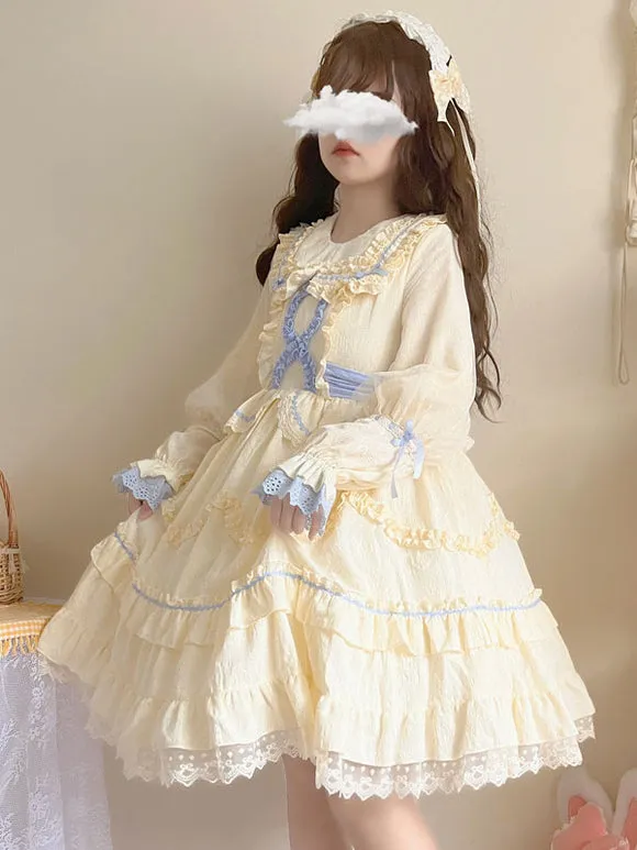 Sweet Lolita Dress Polyester Long Sleeves Dress