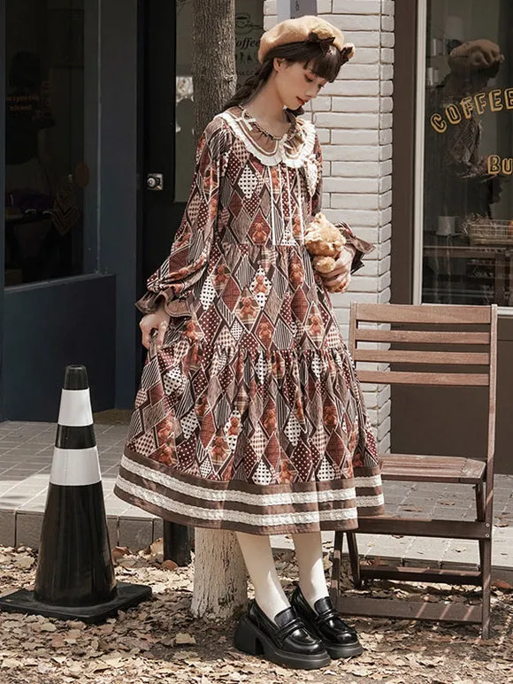 Sweet Lolita Dress Polyester Long Sleeves Sweet Dress Lolita Dress