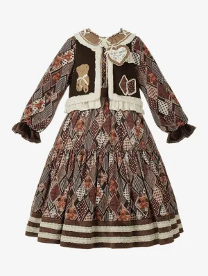 Sweet Lolita Dress Polyester Long Sleeves Sweet Dress Lolita Dress