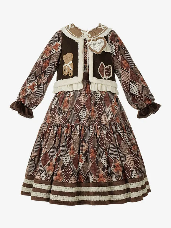 Sweet Lolita Dress Polyester Long Sleeves Sweet Dress Lolita Dress