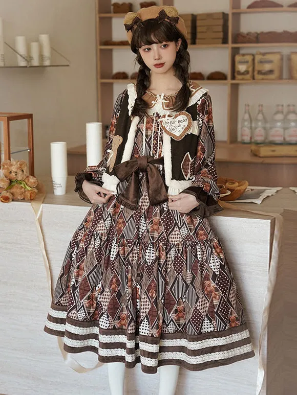 Sweet Lolita Dress Polyester Long Sleeves Sweet Dress Lolita Dress