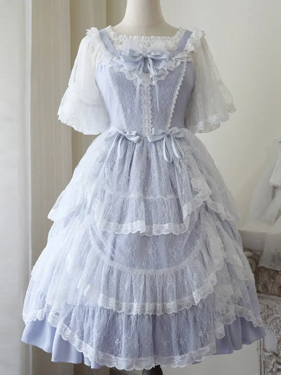 Sweet Lolita Dress Polyester Sleeveless Jumper Lolita Dress
