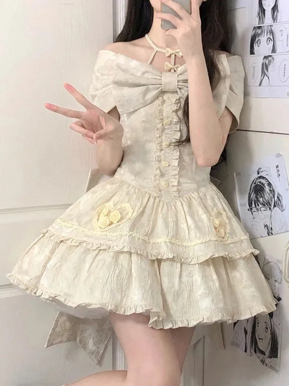 Sweet Lolita Dress Polyester Sleeveless Jumper Skirt Sweet Lolita Dress