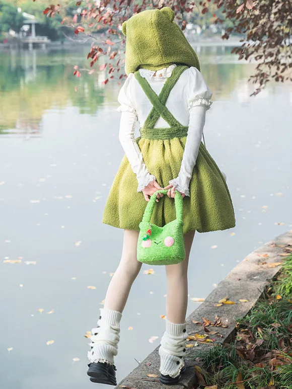 Sweet Lolita Dress Polyester Sleeveless Pom Poms Dress