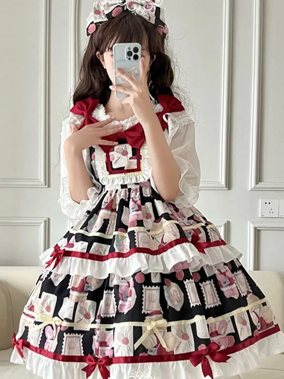 Sweet Lolita Dress Polyester Sleeveless Sweet Jumper Lolita Dress