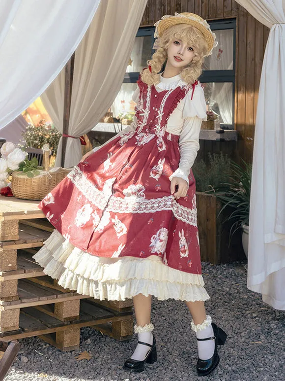 Sweet Lolita Dress Velour Sleeveless Sweet Lolita Dress