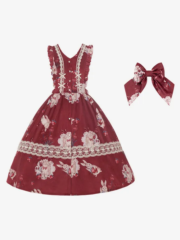 Sweet Lolita Dress Velour Sleeveless Sweet Lolita Dress