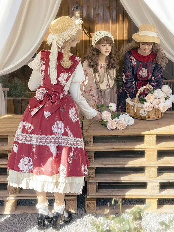 Sweet Lolita Dress Velour Sleeveless Sweet Lolita Dress