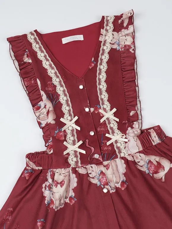 Sweet Lolita Dress Velour Sleeveless Sweet Lolita Dress