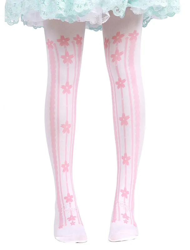 Sweet Lolita Stockings Printed Lolita Knee High Socks