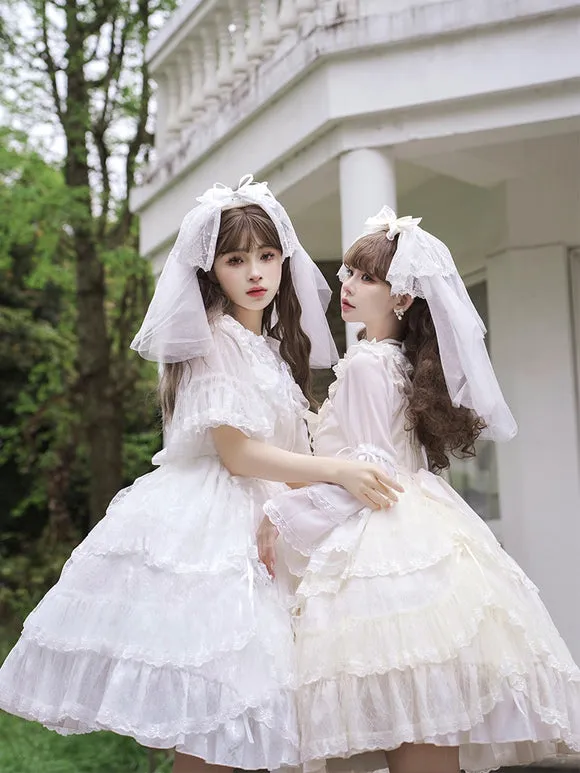 Sweet Lolita Wedding Dress Polyester Sleeveless Sweet Jumper Lolita Dress