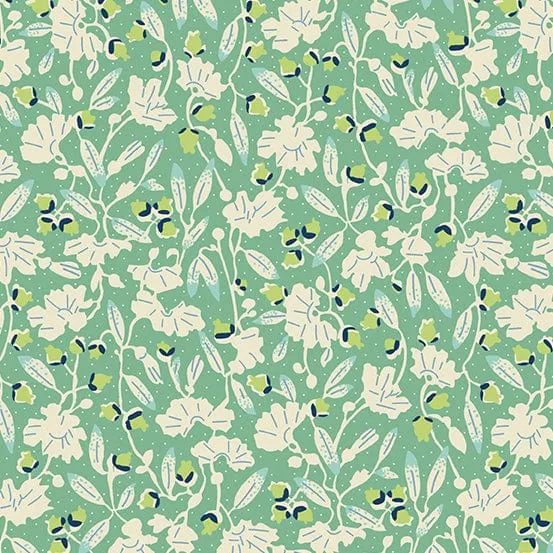 Sweet Ride Jasmine Celedon Teal Green Fabric A-447-G