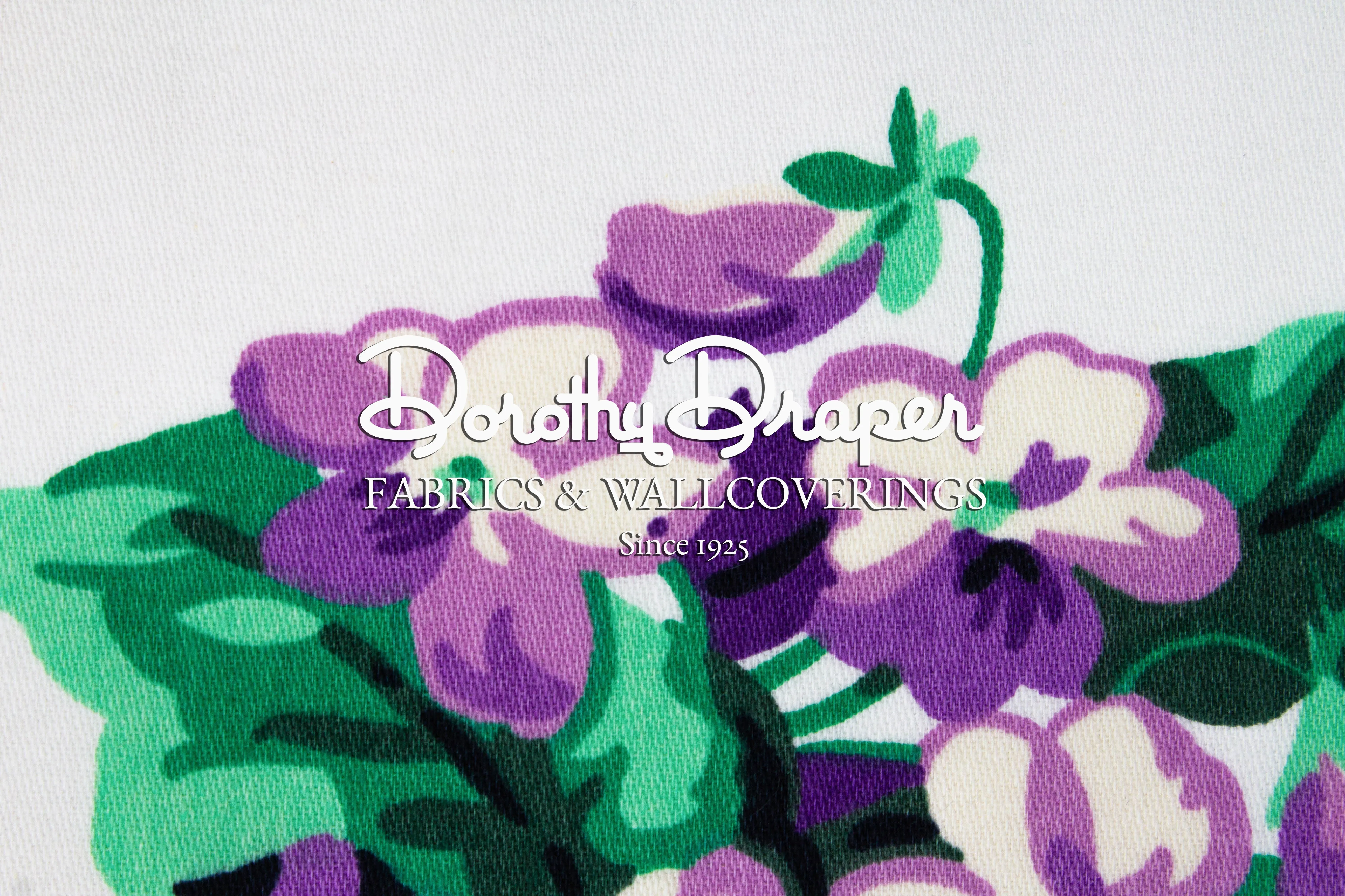 Sweet Violets Purple & White Fabric