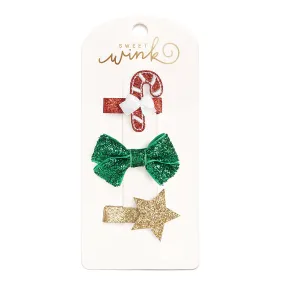 Sweet Wink Christmas Hair Clip Set
