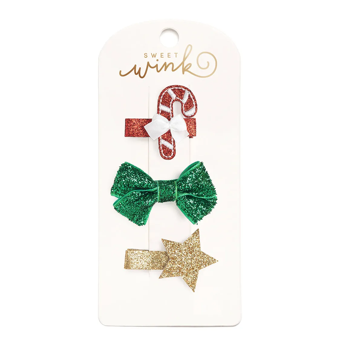 Sweet Wink Christmas Hair Clip Set
