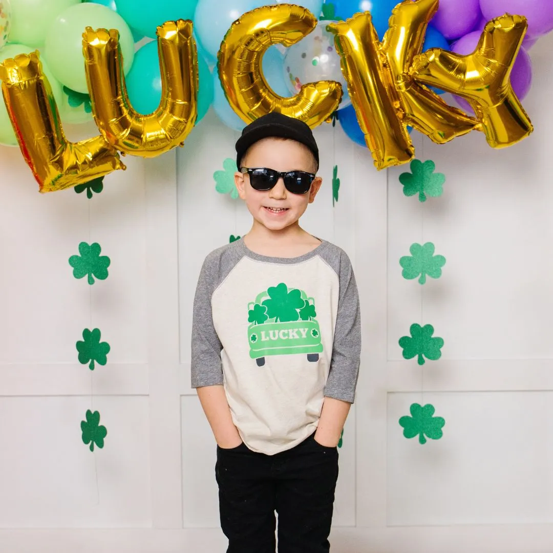 Sweet Wink Lucky Truck L/S Shirt - Natural / Heather