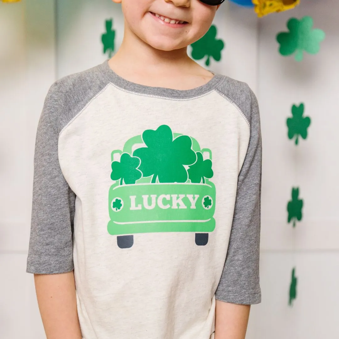 Sweet Wink Lucky Truck L/S Shirt - Natural / Heather