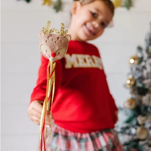 Sweet Wink Reindeer Christmas Wand
