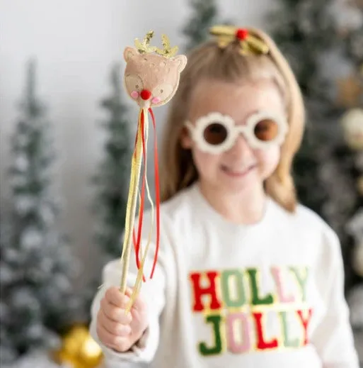 Sweet Wink Reindeer Christmas Wand