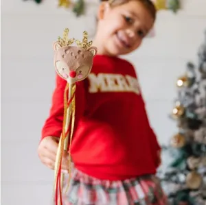 Sweet Wink Reindeer Christmas Wand