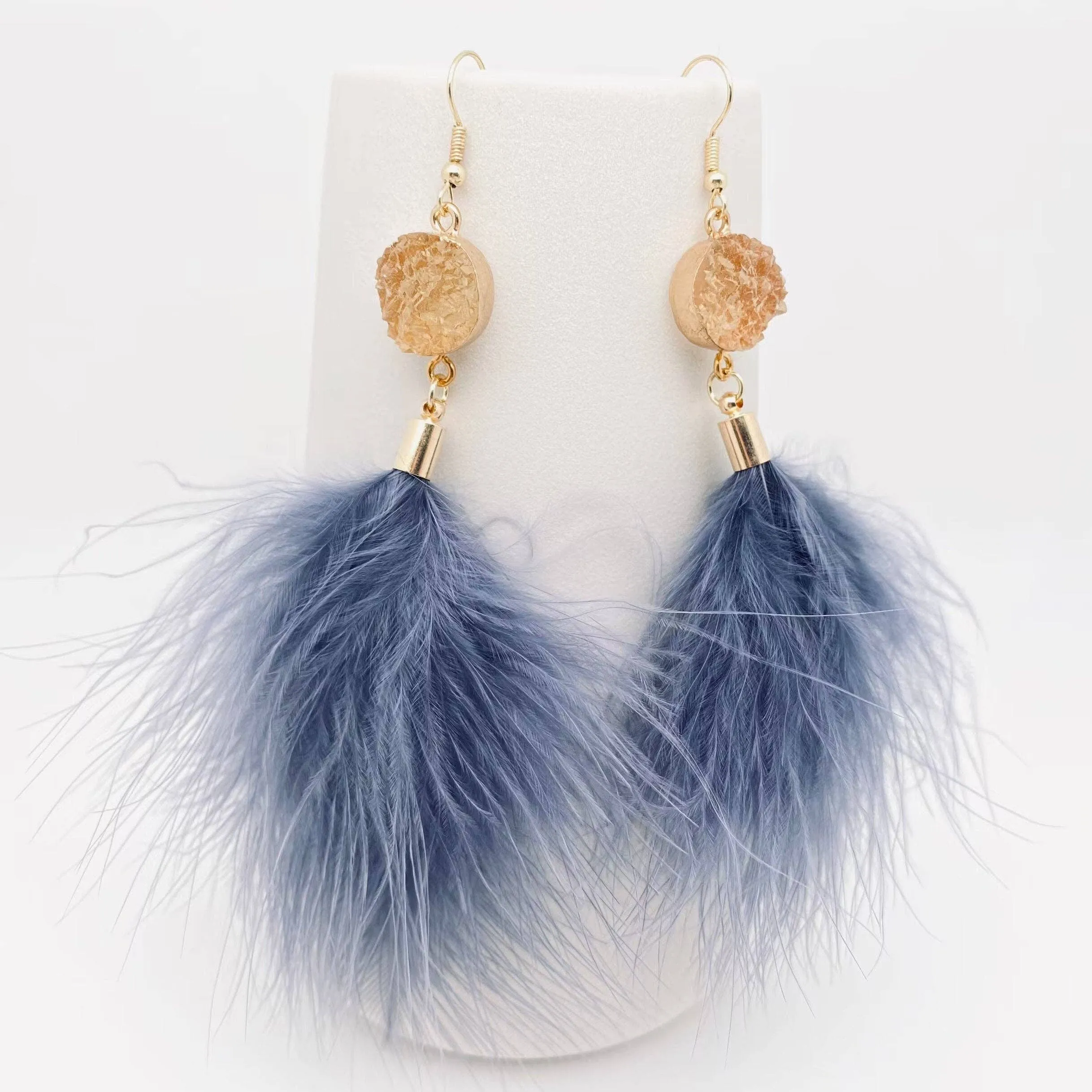 Temperament Feather Tassels Earrings