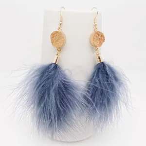 Temperament Feather Tassels Earrings