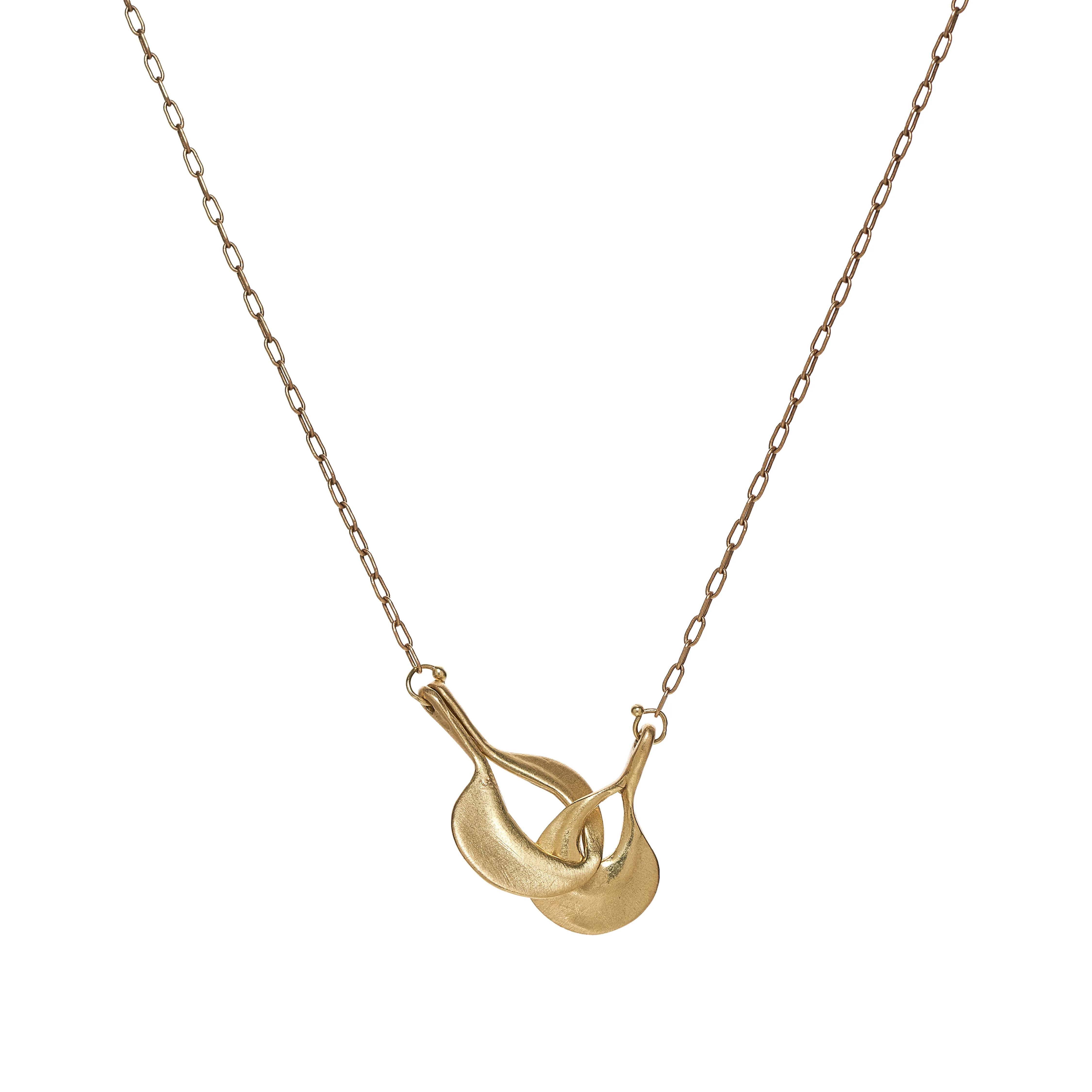 TenThousandThings 18k Single Peacock Link Charm Necklace