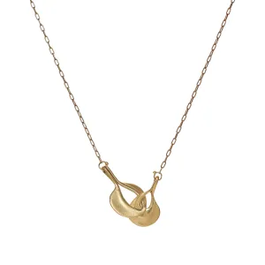 TenThousandThings 18k Single Peacock Link Charm Necklace
