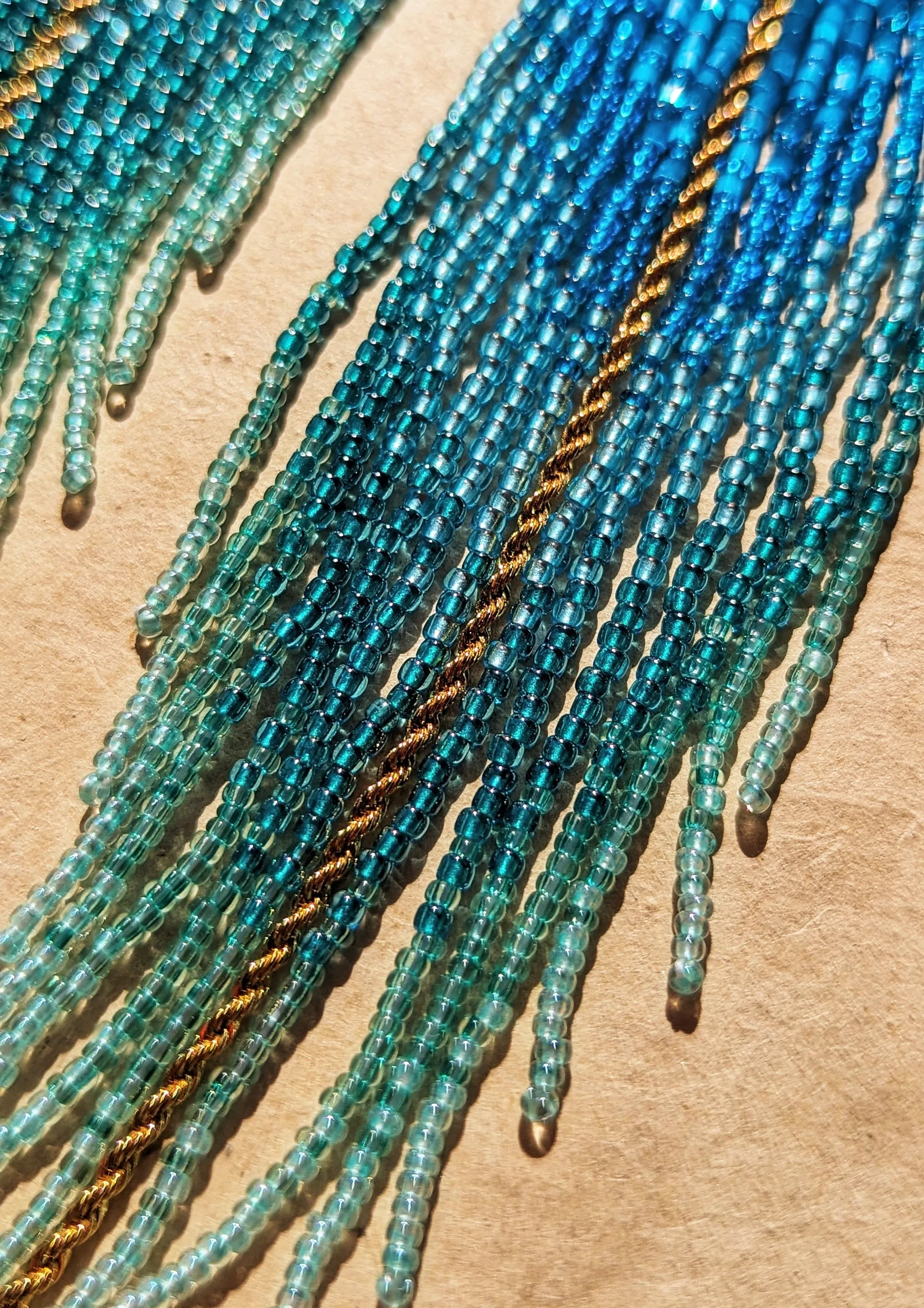 Thetis Ocean Blue Boho Beaded Earrings