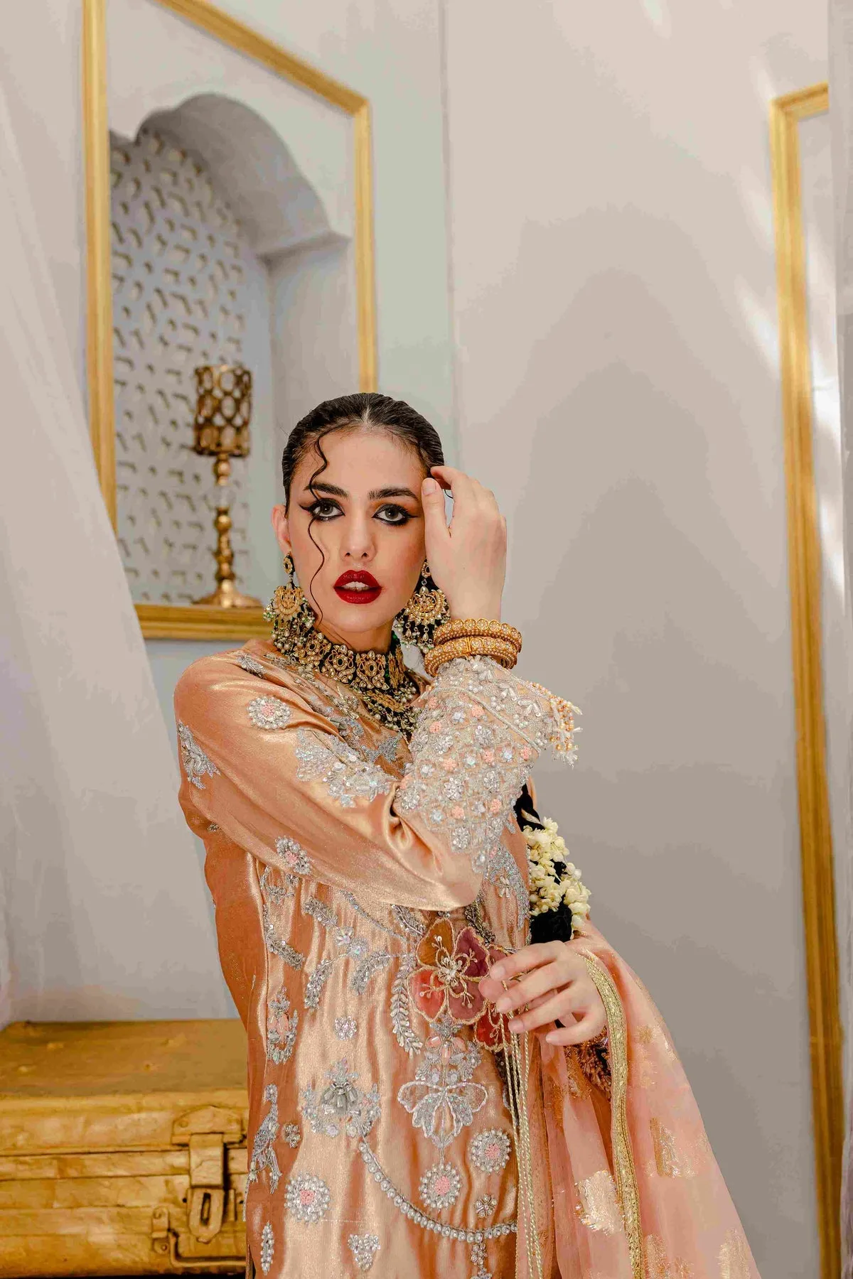 Traditional Pakistani Dress in Kameez Trouser Style