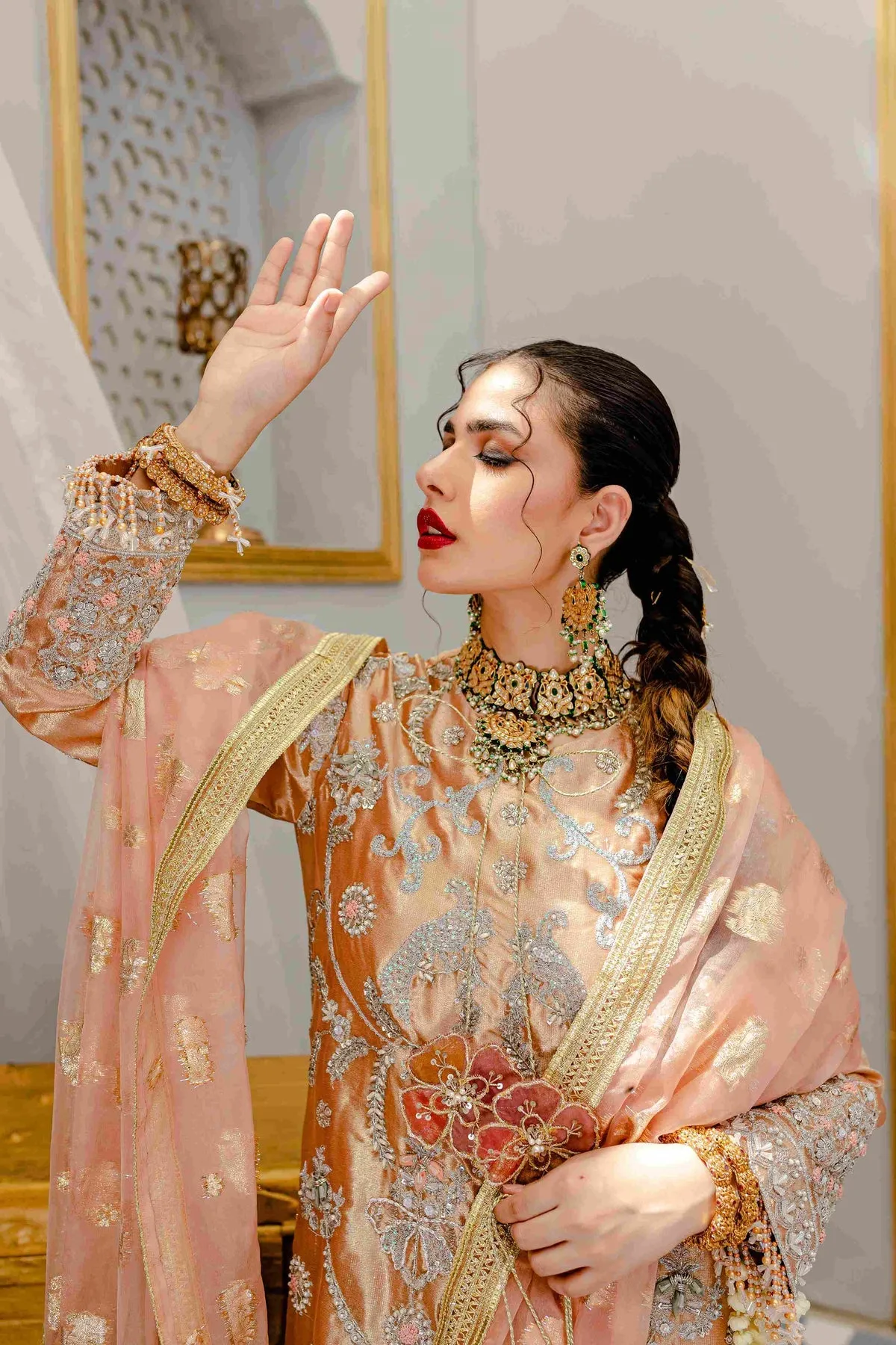 Traditional Pakistani Dress in Kameez Trouser Style