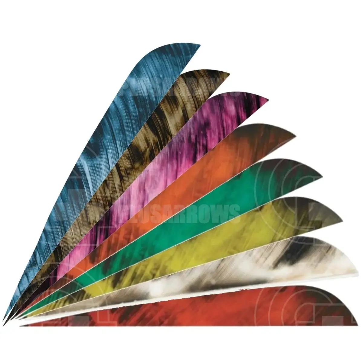 Tre Colour 4.0" Right Wing Parabolic Feathers (12 Pack)